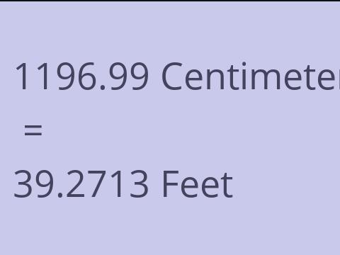 1196.99 CM TO FEET