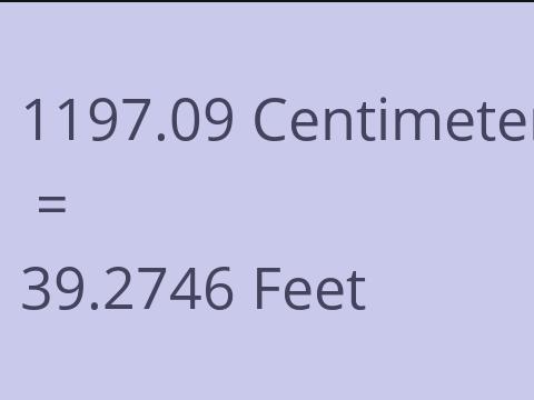 1197.09 CM TO FEET