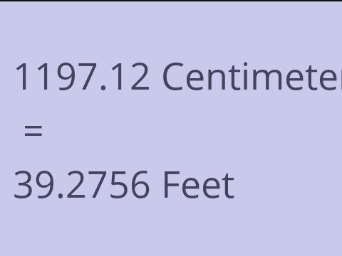 1197.12 CM TO FEET