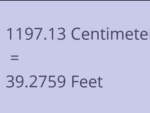 1197.13 CM TO FEET