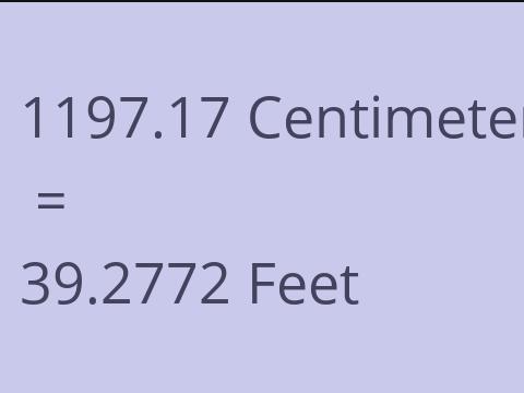 1197.17 CM TO FEET