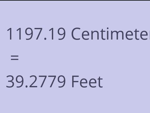 1197.19 CM TO FEET