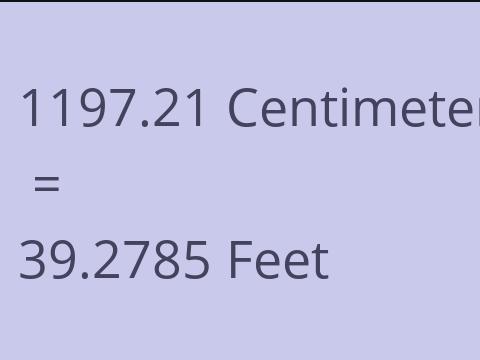 1197.21 CM TO FEET