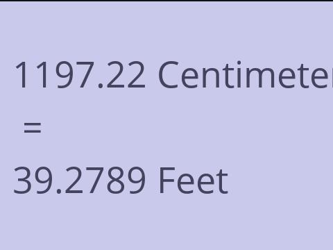 1197.22 CM TO FEET