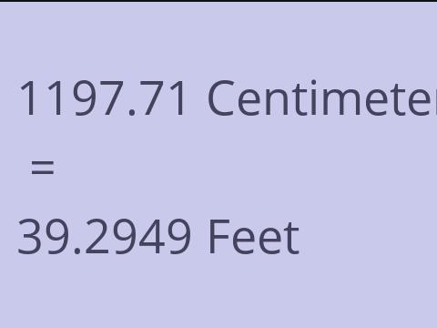 1197.71 CM TO FEET