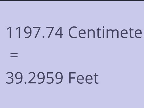 1197.74 CM TO FEET