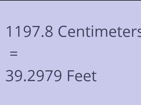 1197.8 CM TO FEET