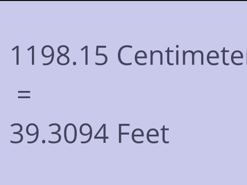 1198.15 CM TO FEET