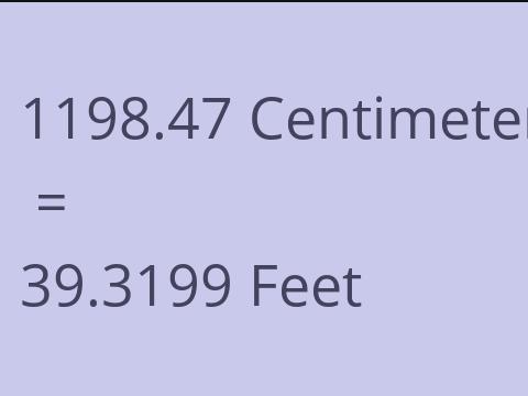 1198.47 CM TO FEET