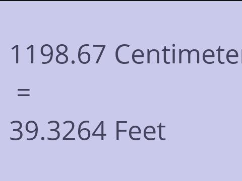 1198.67 CM TO FEET