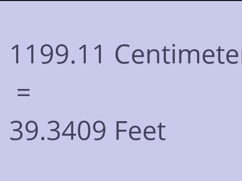 1199.11 CM TO FEET