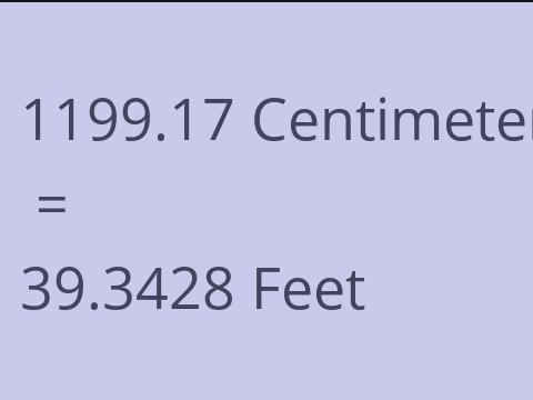 1199.17 CM TO FEET