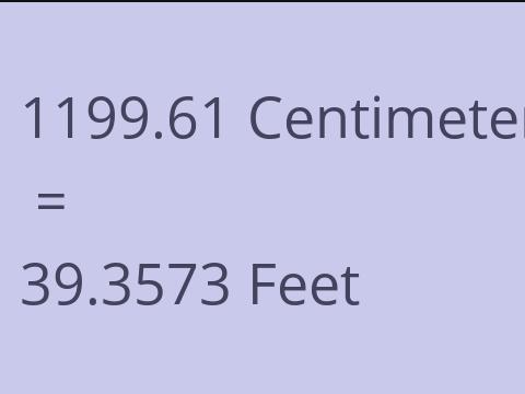 1199.61 CM TO FEET