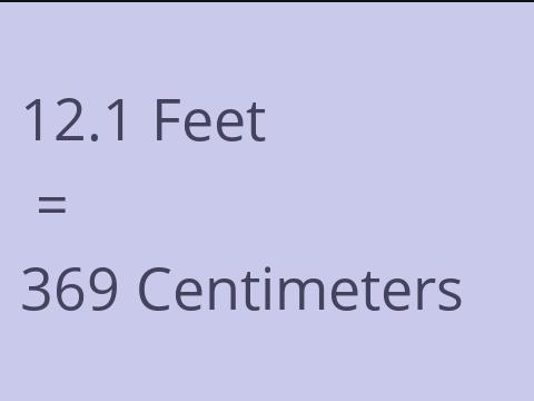 12.1 FEET TO CM