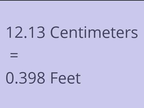 12.13 CM TO FEET