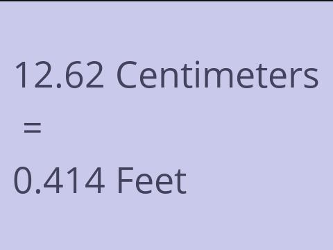 12.62 CM TO FEET