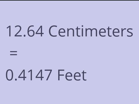 12.64 CM TO FEET