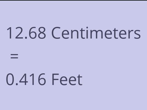 12.68 CM TO FEET