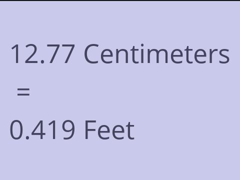 12.77 CM TO FEET