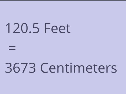 120.5 FEET TO CM