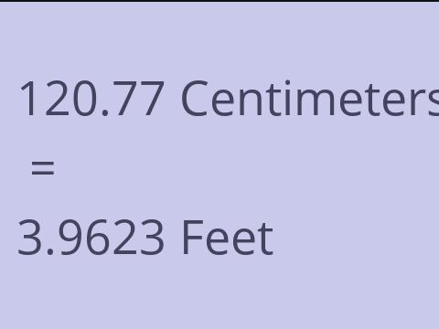 120.77 CM TO FEET