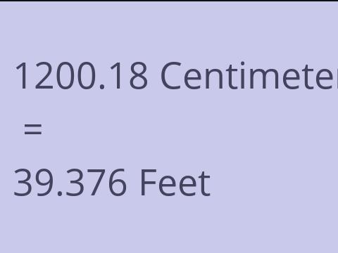 1200.18 CM TO FEET