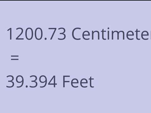 1200.73 CM TO FEET