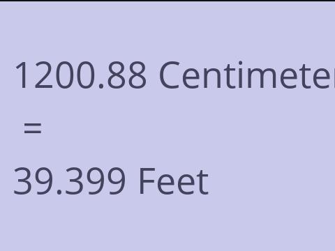 1200.88 CM TO FEET