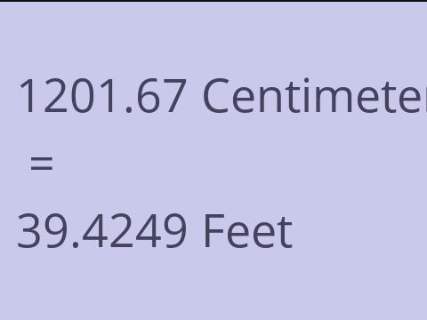 1201.67 CM TO FEET