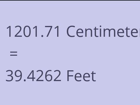 1201.71 CM TO FEET