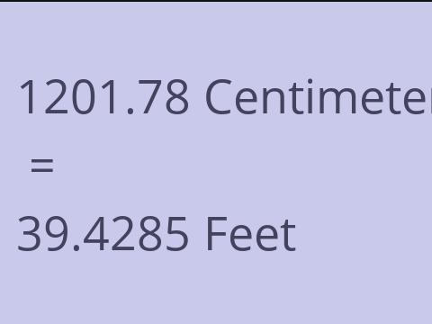 1201.78 CM TO FEET