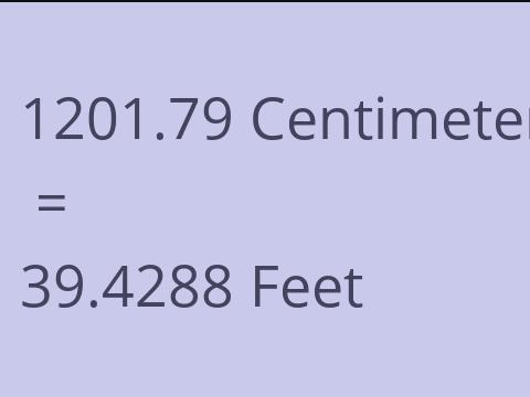 1201.79 CM TO FEET