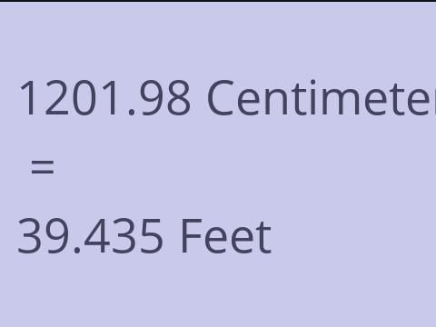 1201.98 CM TO FEET