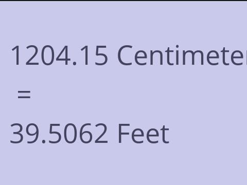 1204.15 CM TO FEET