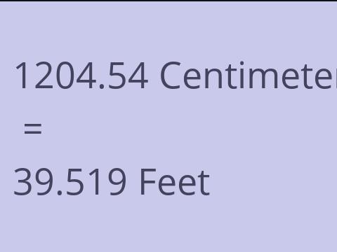 1204.54 CM TO FEET