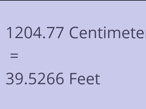 1204.77 CM TO FEET