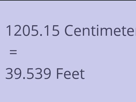 1205.15 CM TO FEET