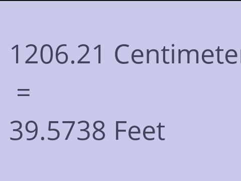 1206.21 CM TO FEET