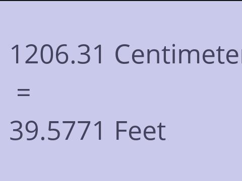 1206.31 CM TO FEET