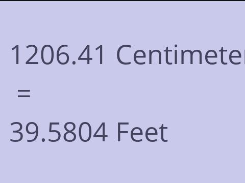 1206.41 CM TO FEET