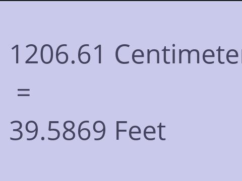 1206.61 CM TO FEET