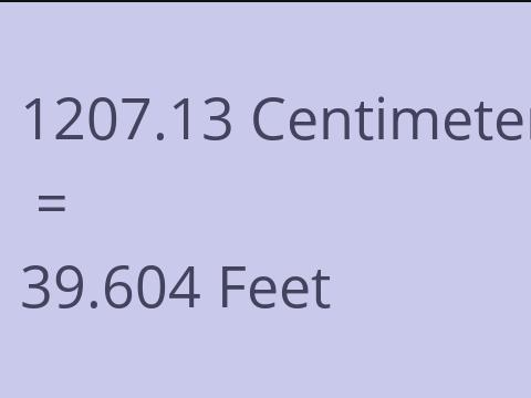 1207.13 CM TO FEET