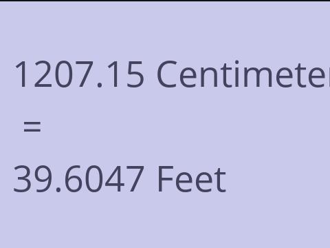 1207.15 CM TO FEET