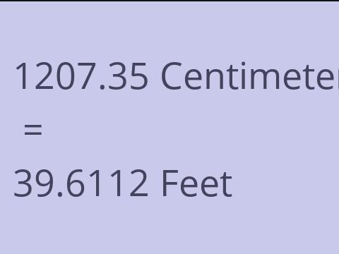 1207.35 CM TO FEET