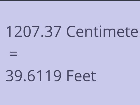 1207.37 CM TO FEET