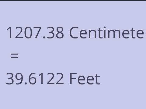 1207.38 CM TO FEET