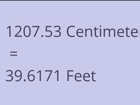 1207.53 CM TO FEET