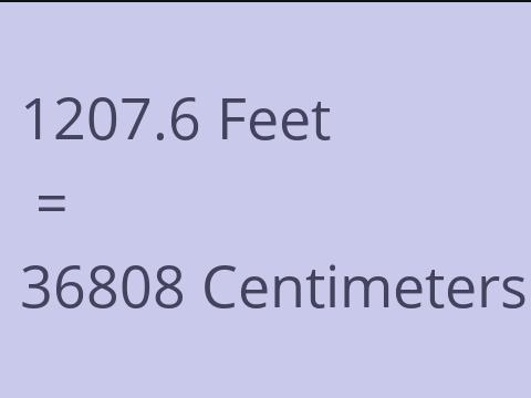 1207.6 FEET TO CM