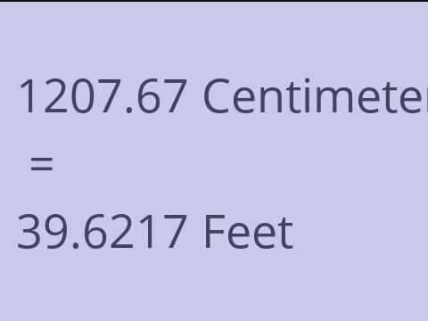 1207.67 CM TO FEET