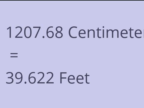 1207.68 CM TO FEET